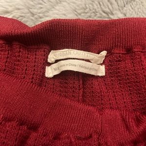 Urban Outfitters Red Crochet Gauchos